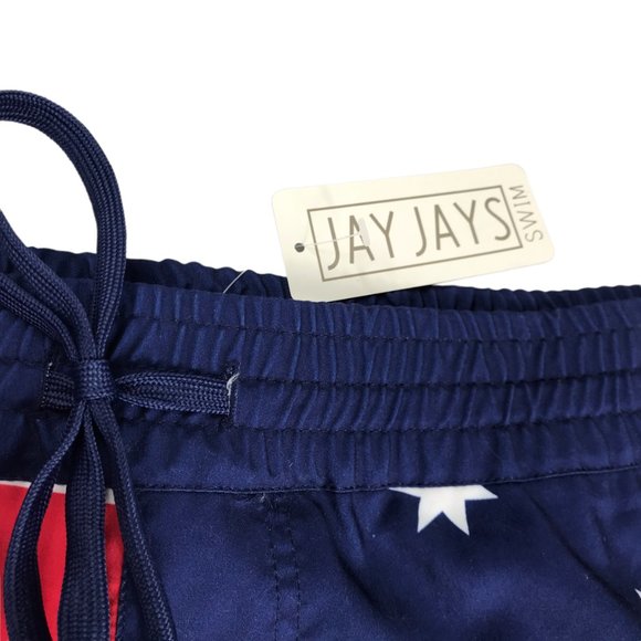 New NWT Swim JAYJAYS Shorts Cheeky Blue Red White Australian Aussie Flag Size S - Picture 9 of 11